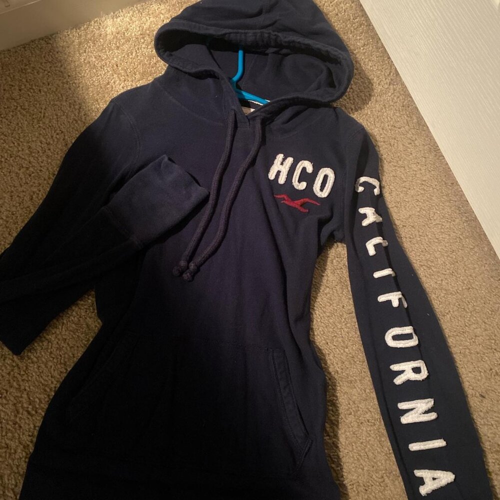 Vintage Hollister pullover hoodie Navy xs